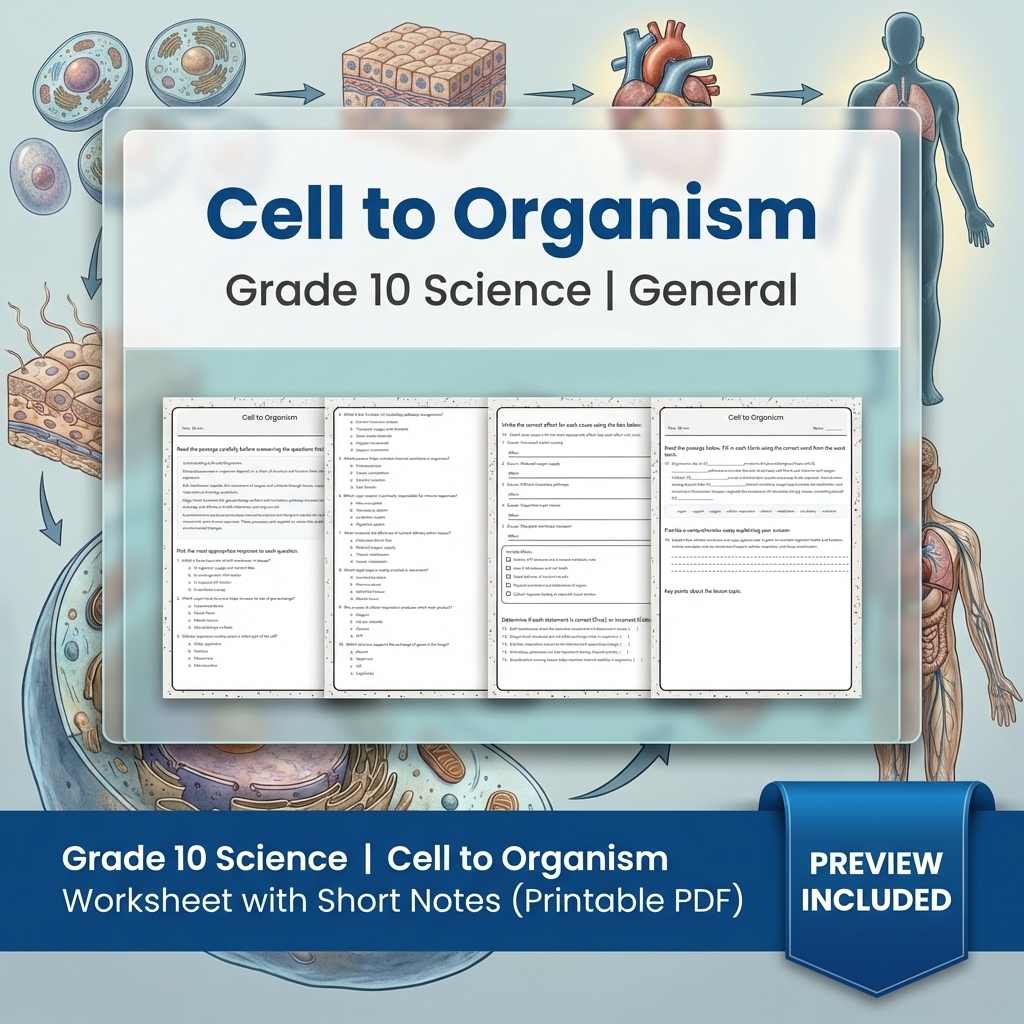 Grade 10 Science Modeling & Evidence Reasoning Full-Year Bundle | General — included worksheet 36