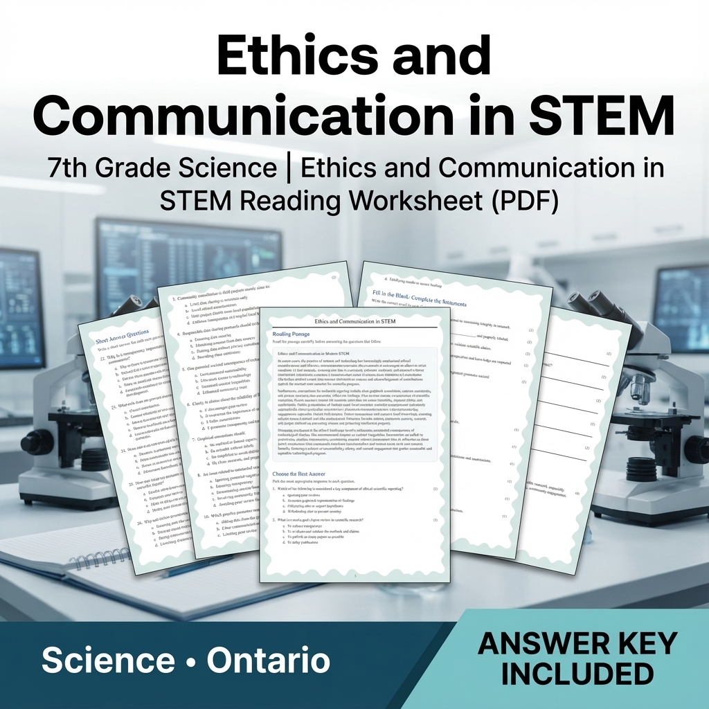 Grade 7 Science Unit Bundle | Inquiry, Data & Modeling Skills — included worksheet 10