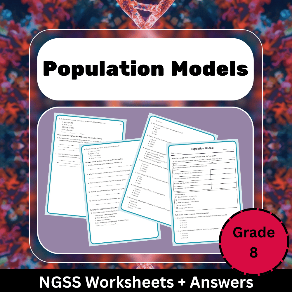Grade 8 Science Worksheet Bundle | Cells, Climate, Evolution & Energy NGSS — included worksheet 42