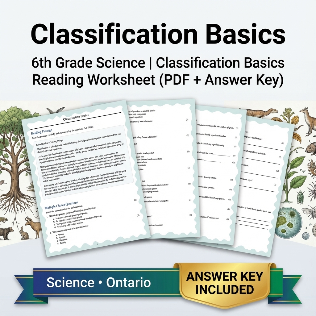 Grade 6 Science Unit Bundle – Ecosystems, Biodiversity & Environmental Impact — included worksheet 12