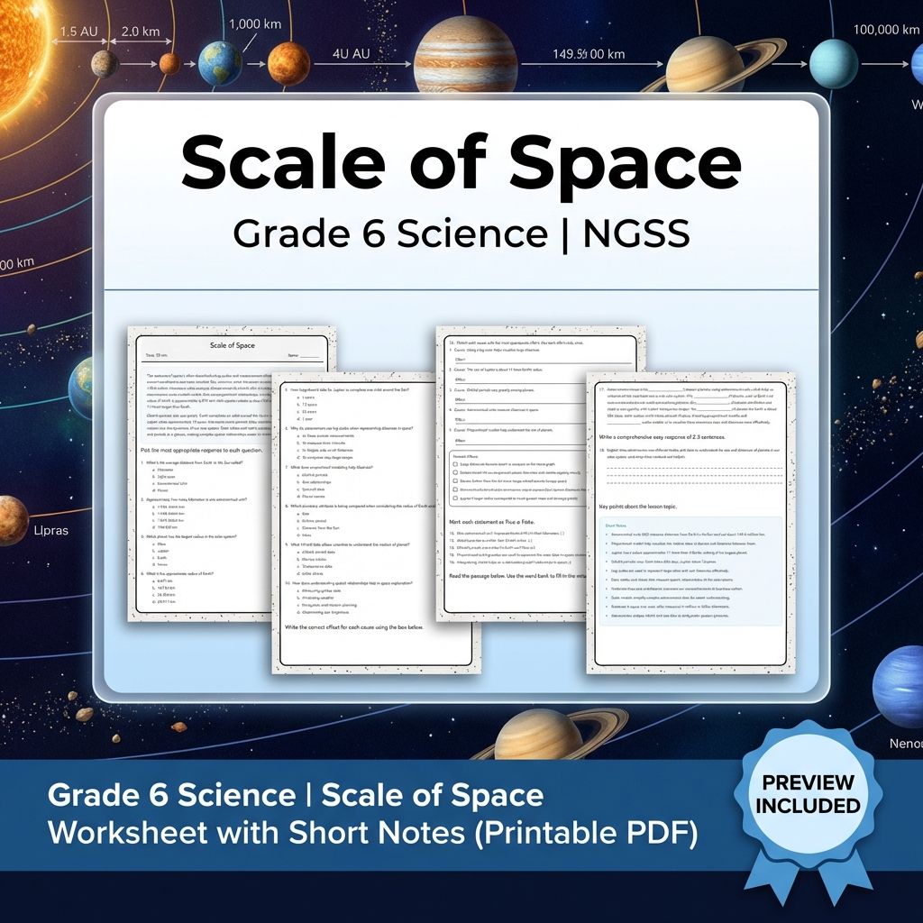 Grade 6 Science | Earth's Place in the Universe Unit Bundle (NGSS Worksheets) — included worksheet 3
