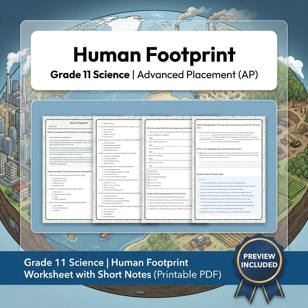 Grade 11 Science Unit Bundle | Earth Systems & Climate Change Worksheets — included worksheet 9