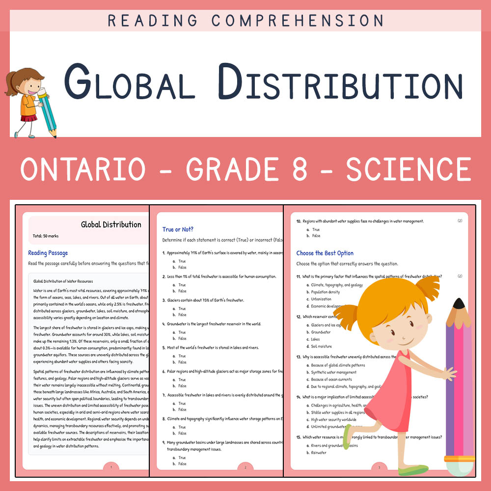 Grade 8 Science worksheet elena worksheet — Grade 8 Science Assessment | Global Distribution Worksheet Elena | Ontario — p…