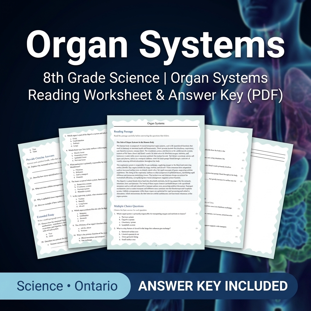 Grade 8 Science Worksheets Bundle | Biology, Physics & Earth Science Resources — included worksheet 54