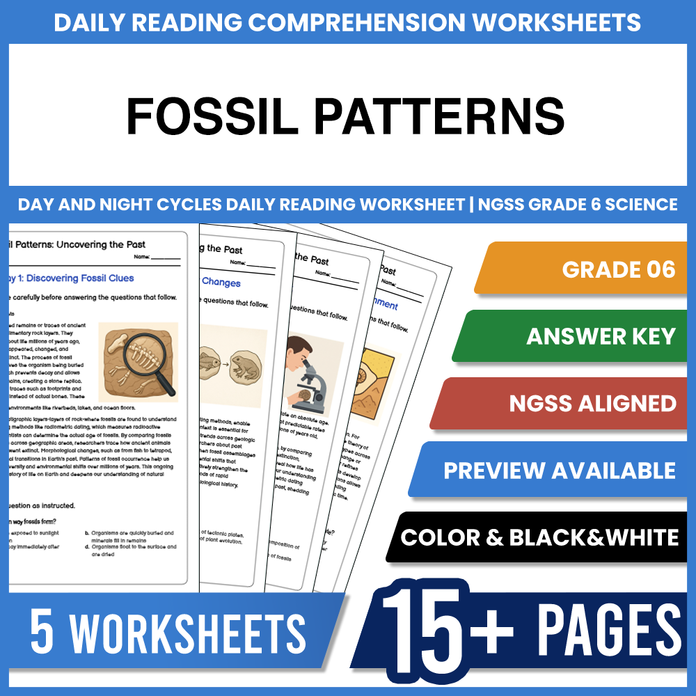 Grade 6 Science Earth and Human Activity Lesson Bundle | NGSS Aligned — included worksheet 4
