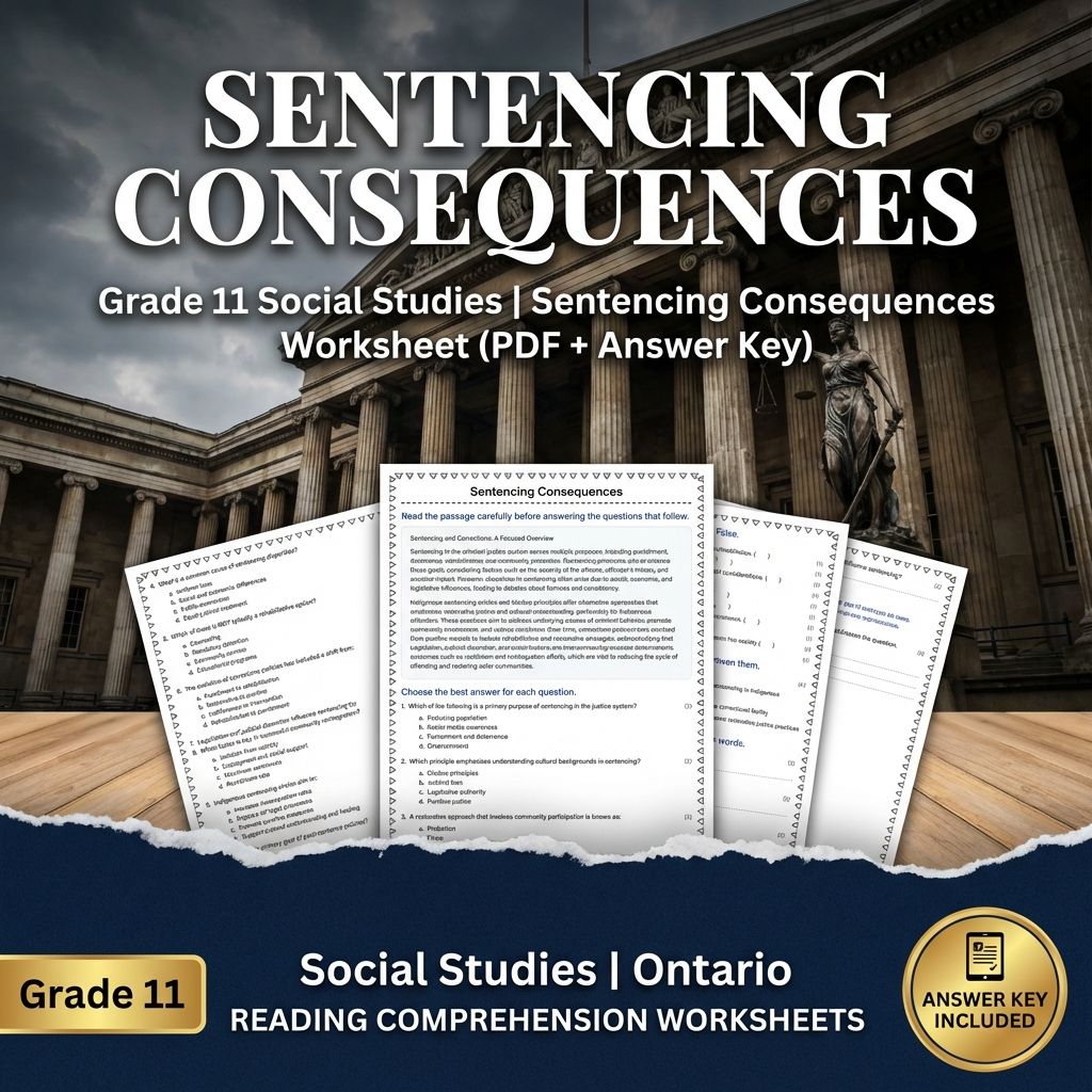 Grade 11 Social Studies Unit Bundle | Constitutional & Legal Foundations — included worksheet 7