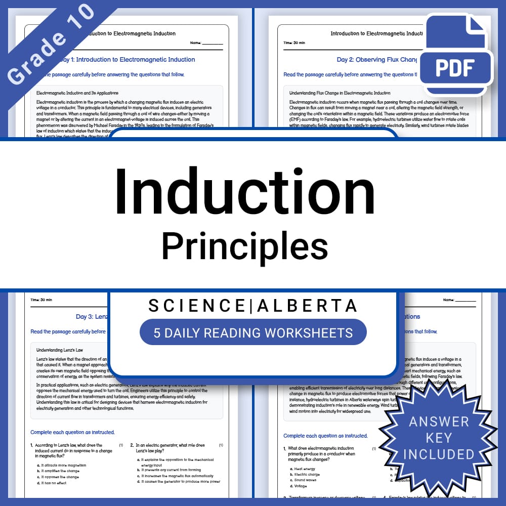Grade 10 Science Full Year Bundle | Energy, Electricity, and Alberta Curriculum — included worksheet 57