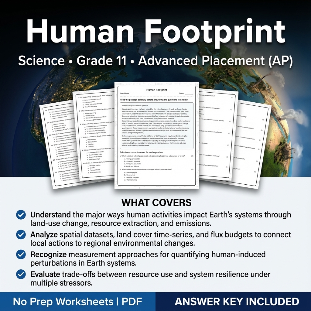 Grade 11 Science Worksheet Bundle | Earth's Systems, Chemistry & Physics — included worksheet 54