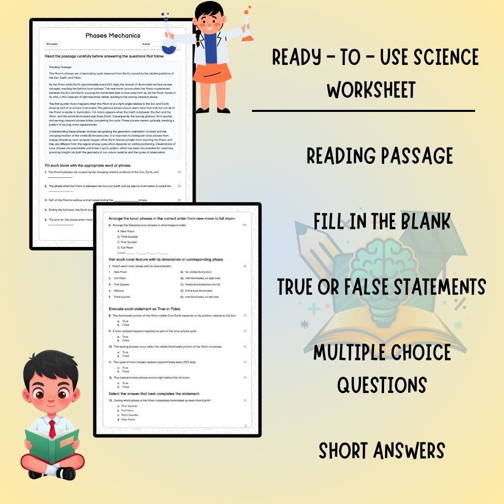 Grade 6 Science worksheet worksheet — 6th Grade Science | Phases Mechanics Worksheet (PDF ) – Ontario Standards — page 2