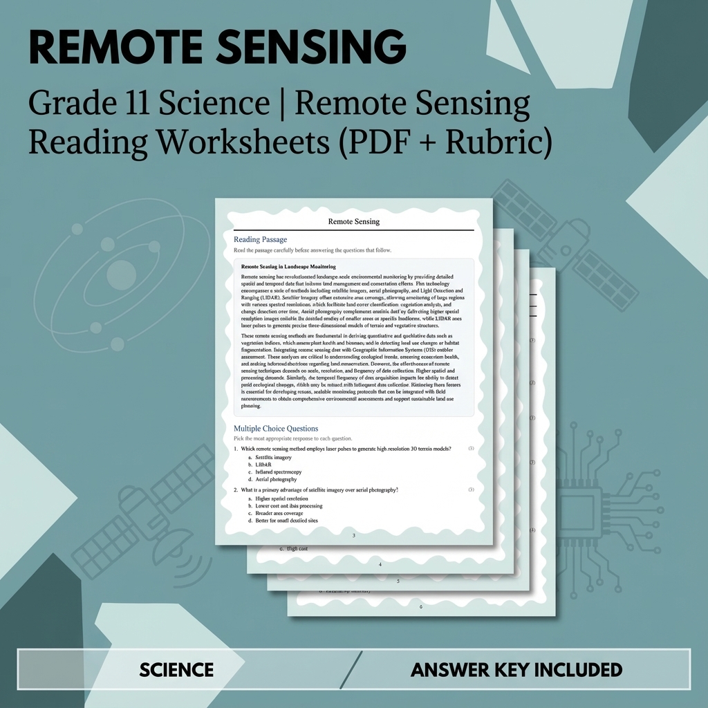 Grade 11 Science Bundle | Waves, Ecology, Physics & More (Answer Keys) — included worksheet 56