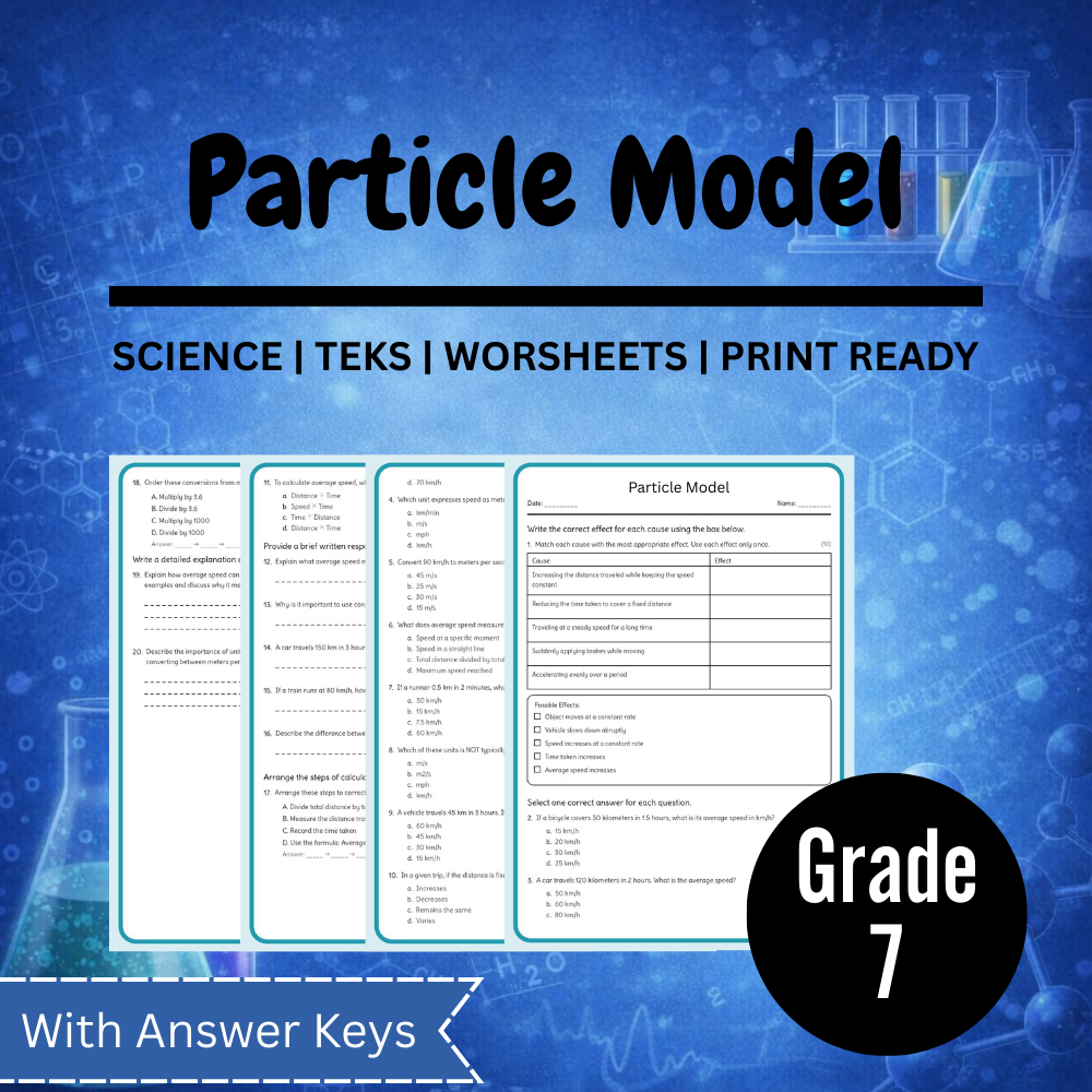 Grade 7 Science Worksheet Bundle – Ecosystems, Atomic Structure & Forces (TEKS Aligned) — included worksheet 46