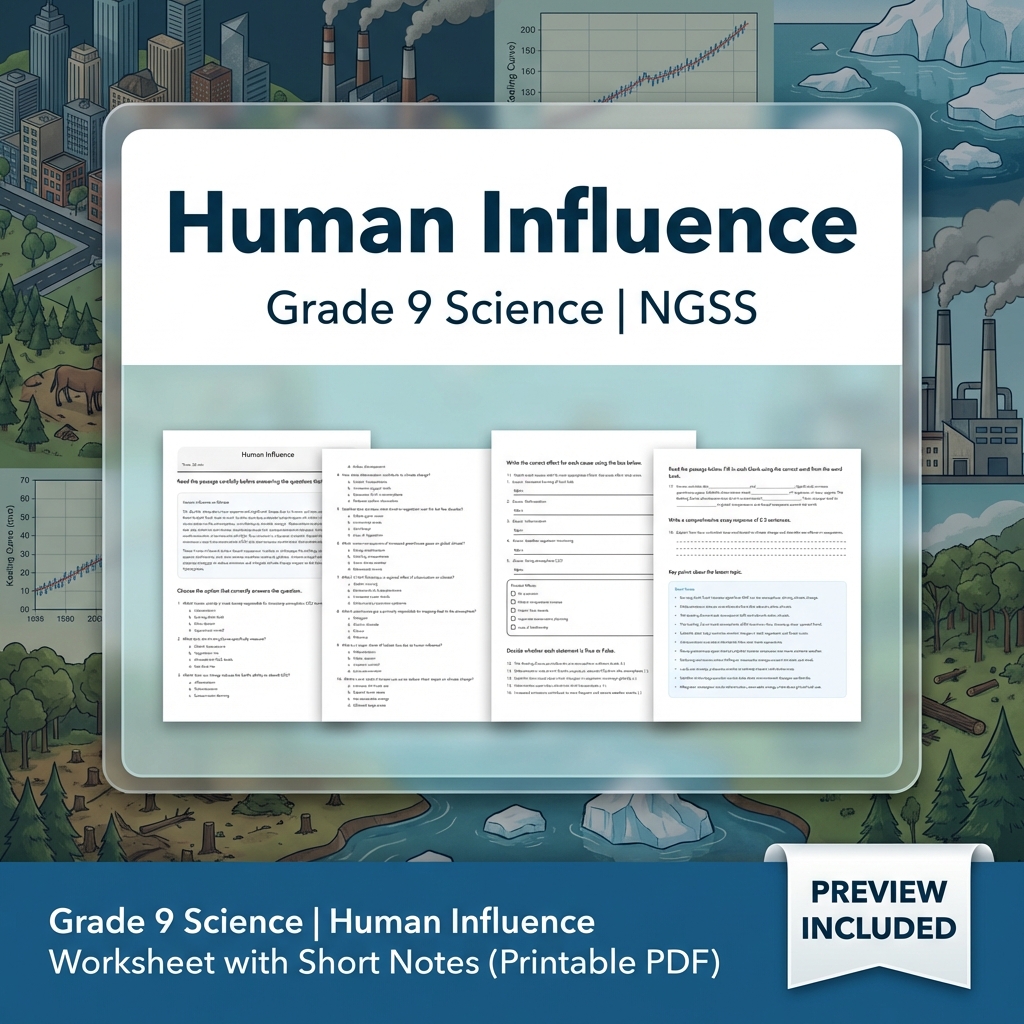 Grade 9 Science NGSS Worksheet Bundle – Comprehensive Year-Long Assessment Pack — included worksheet 54