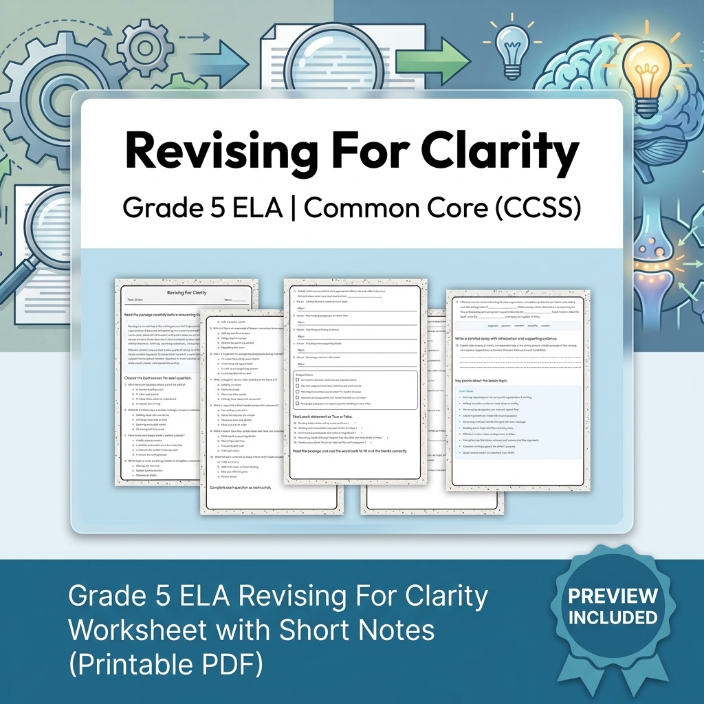 Grade 5 Text Evidence, Writing, and Language ELA Full-Year Bundle — included worksheet 39
