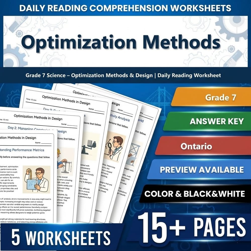 STEM Skills and Connections Grade 7 Science Daily Worksheets Bundle | Ontario — included worksheet 10