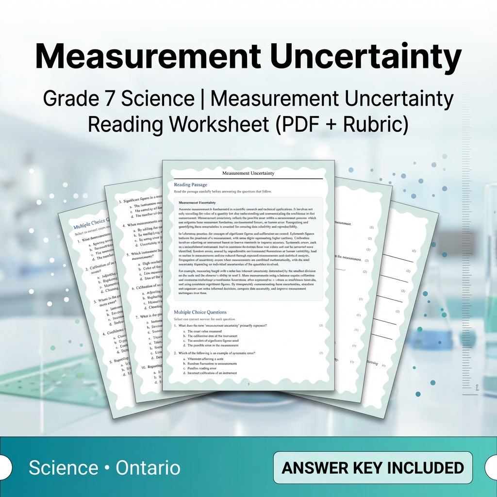 Grade 7 Science Unit Bundle | Inquiry, Data & Modeling Skills — included worksheet 11