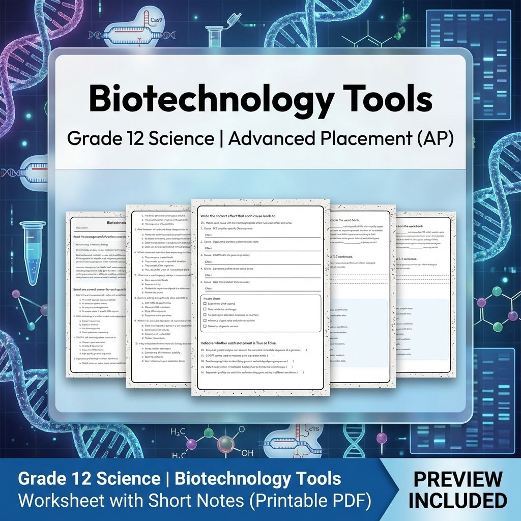 Grade 12 Science Worksheet Bundle – Physics & Biology Topics (PDF Collection) — included worksheet 59