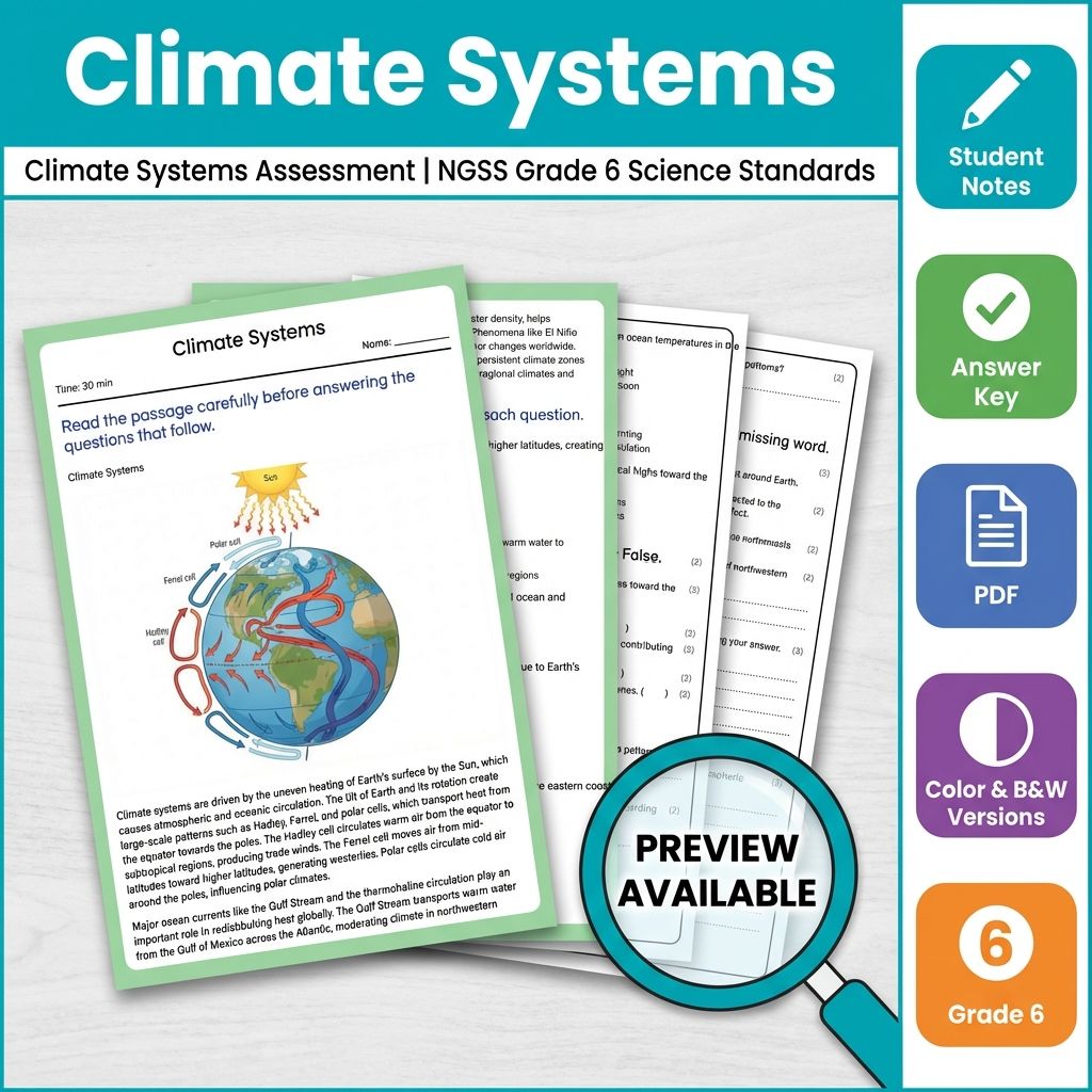Grade 6 Science Mini Bundle – Earth's Systems NGSS Standards-Aligned — included worksheet 6