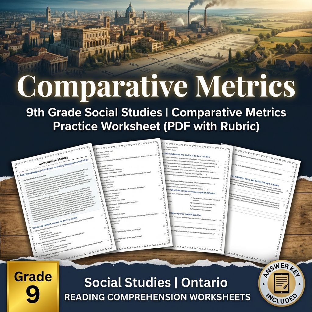 Grade 9 Social Studies | Community, Environment, & Urban Planning Strategies — included worksheet 36