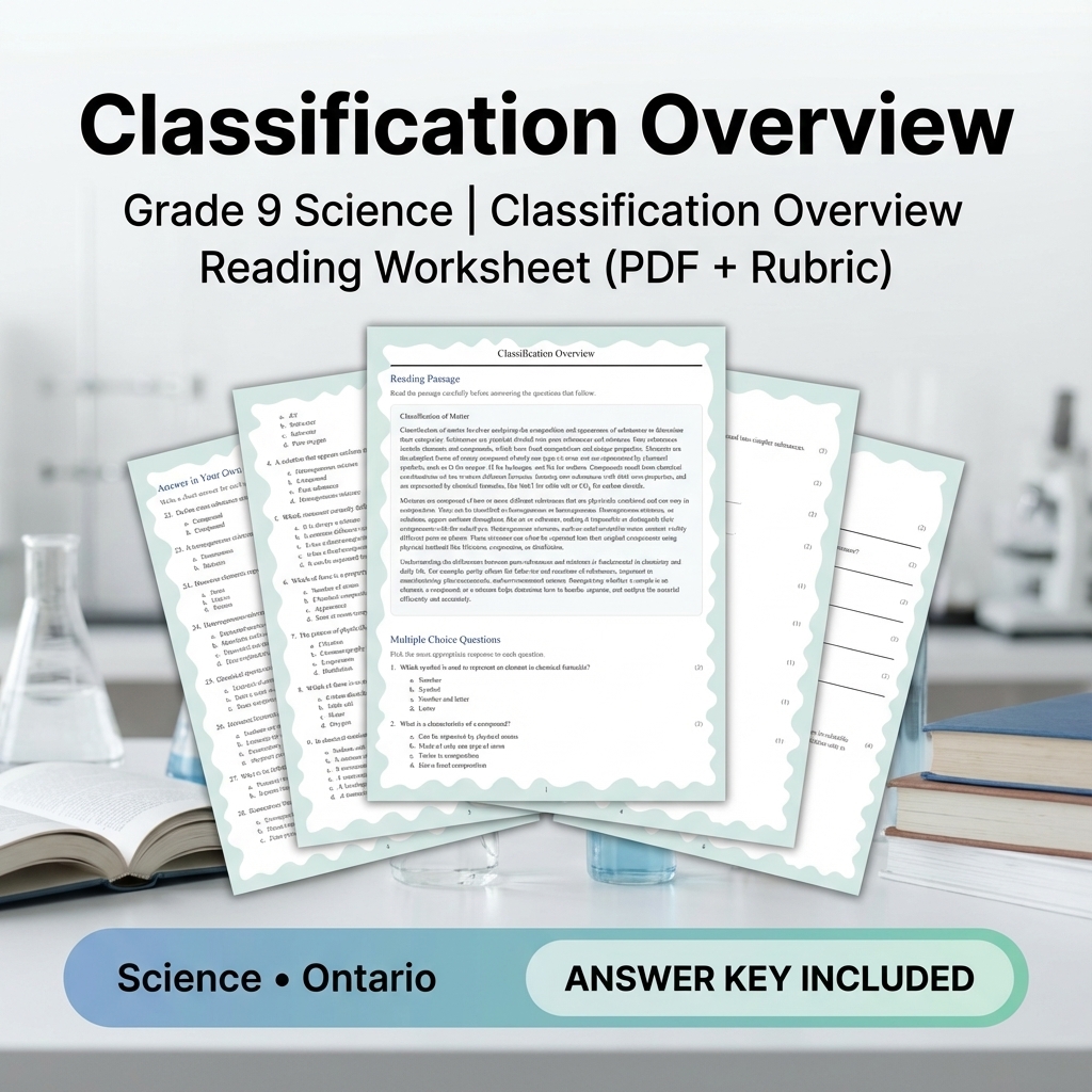 Grade 9 Science Bundle – Comprehensive NGSS-aligned Activities & Answer Keys — included worksheet 56