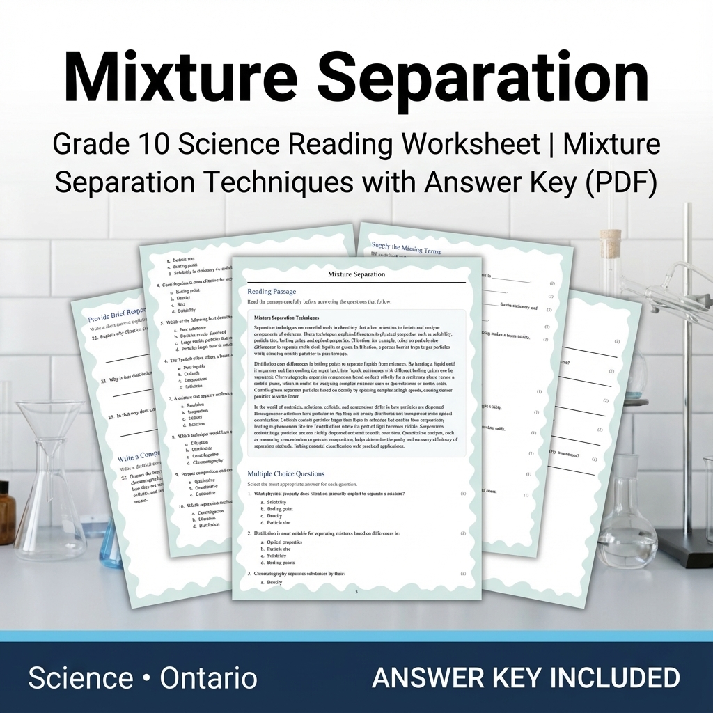 Grade 10 Science Unit Bundle | Chemistry, Atomic Structure & Reactions — included worksheet 12