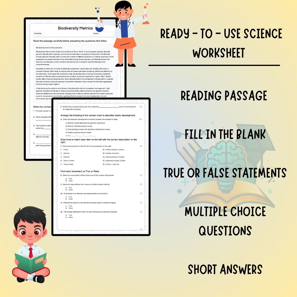 Grade 11 Science worksheet worksheet — Grade 11 Science | Biodiversity Metrics Worksheet (Answer Key) – Ontario Curriculum…