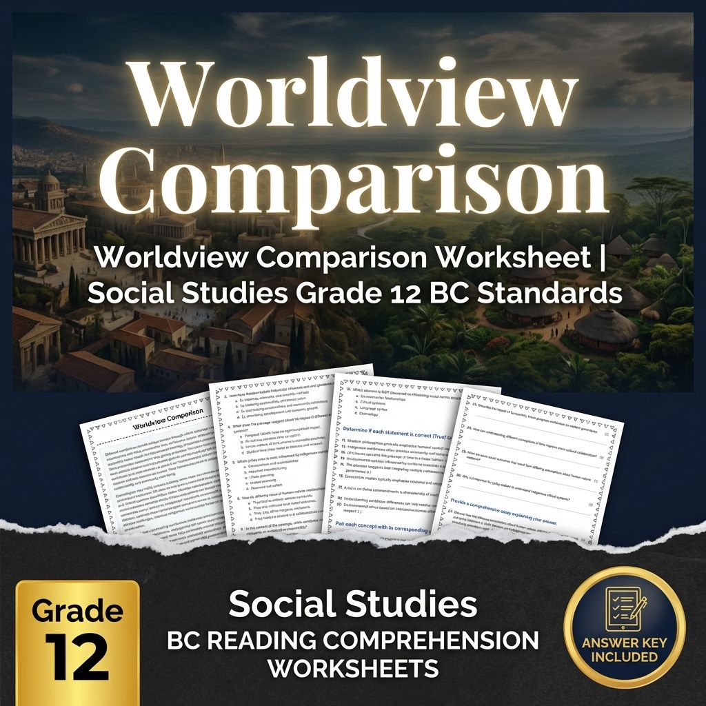 Worldview Comparison Worksheet | Social Studies Grade 12 BC Standards
