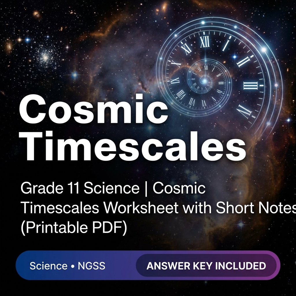 Grade 11 Science NGSS Worksheet Bundle – Ecosystem, Genetics & Physics Topics — included worksheet 50