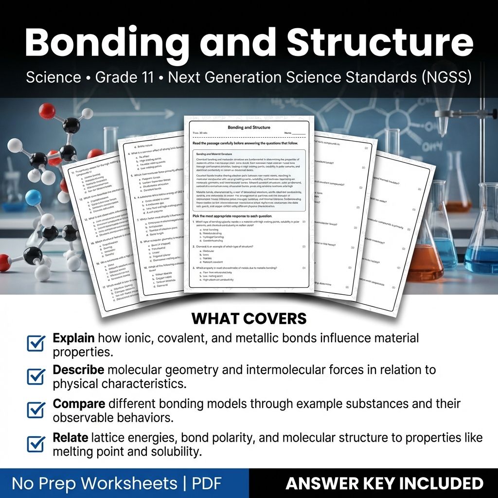 Grade 11 Science Worksheet Bundle|Cellular Processes,Chemistry,& Physics Support — included worksheet 49