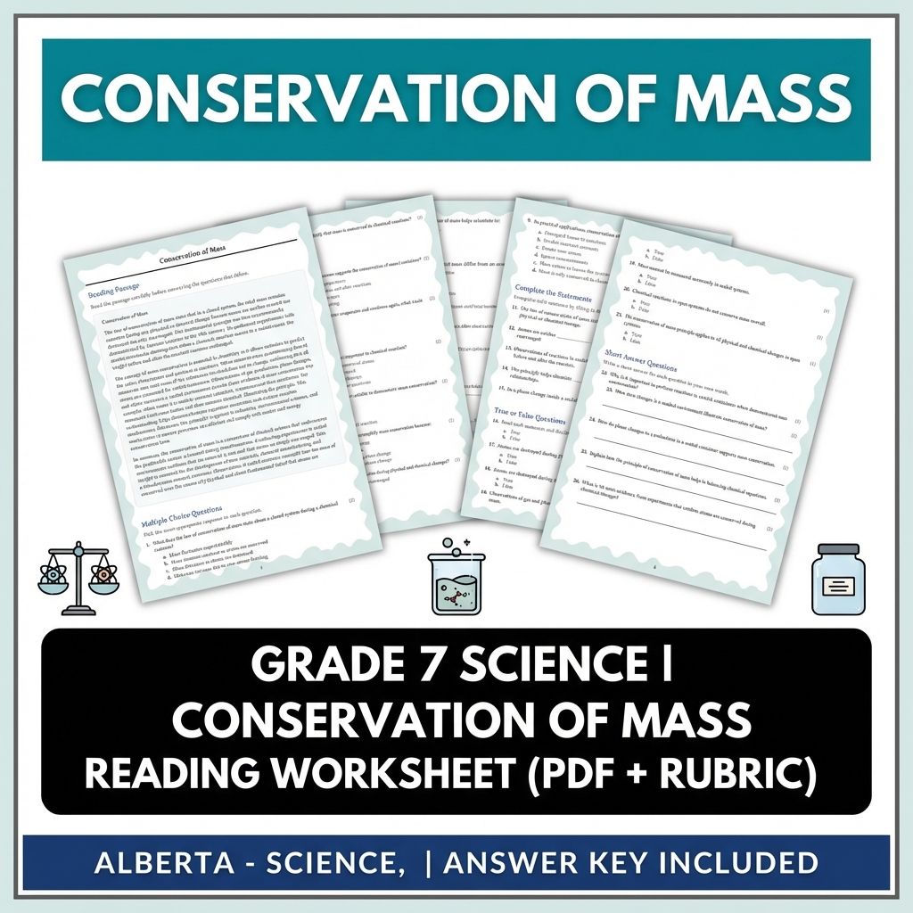 Grade 7 Science Worksheet Pack | Energy, Matter & Ecosystem Concepts — included worksheet 55