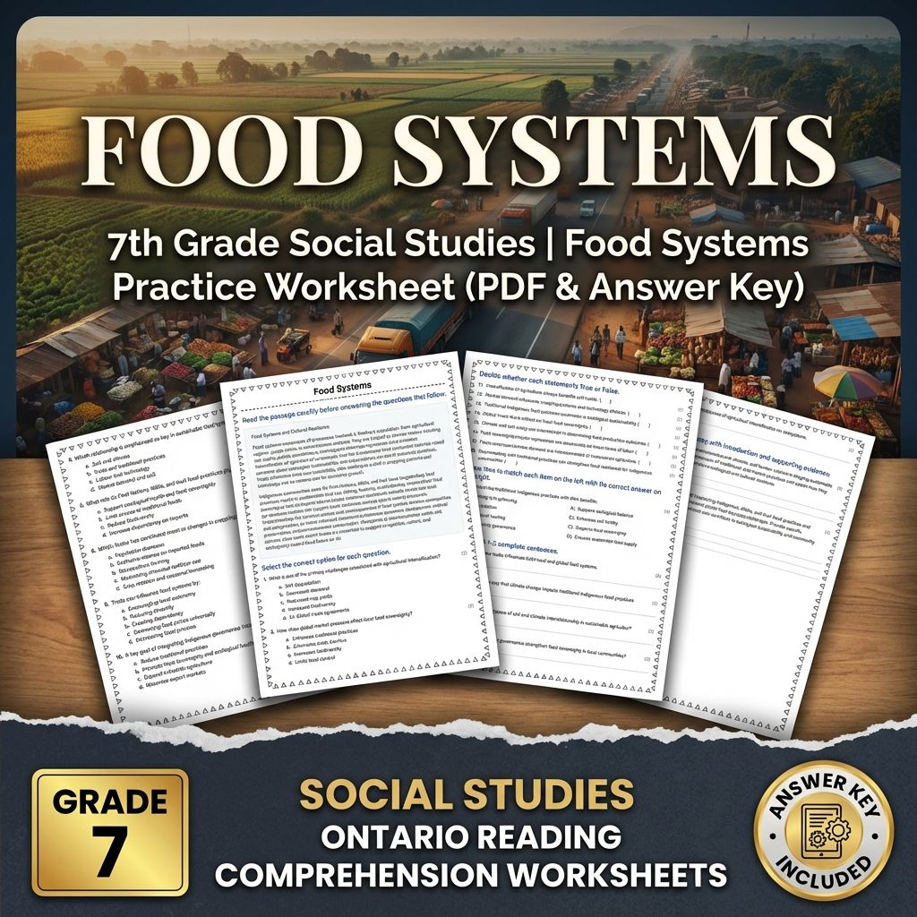 Grade 7 Social Studies Bundle | Human-Environment Interactions & Global Networks — included worksheet 14