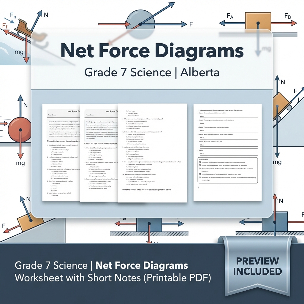 Grade 7 Science | Forces, Structures & Motion UNIT Worksheet Bundle  — included worksheet 15