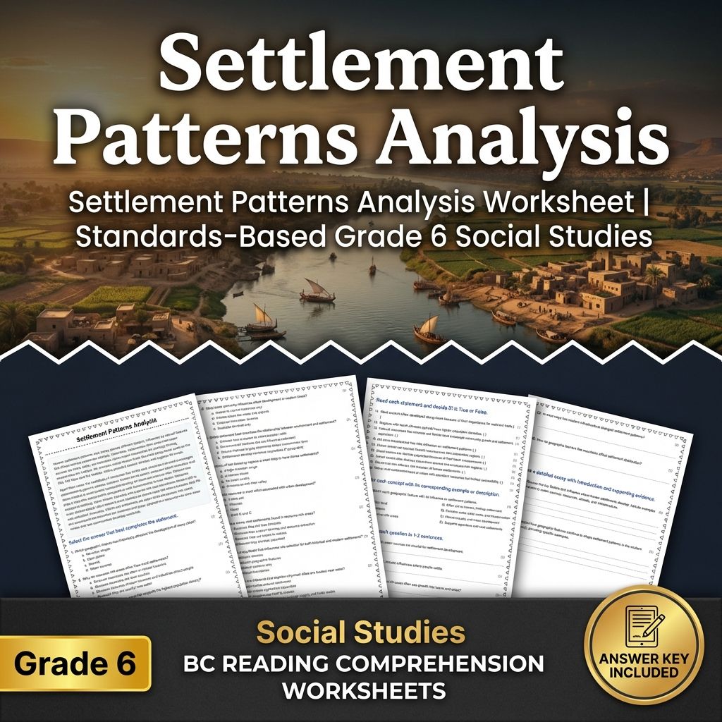 Grade 6 Social Studies | Human Systems & Settlements Bundle (Standards-Aligned) — included worksheet 7