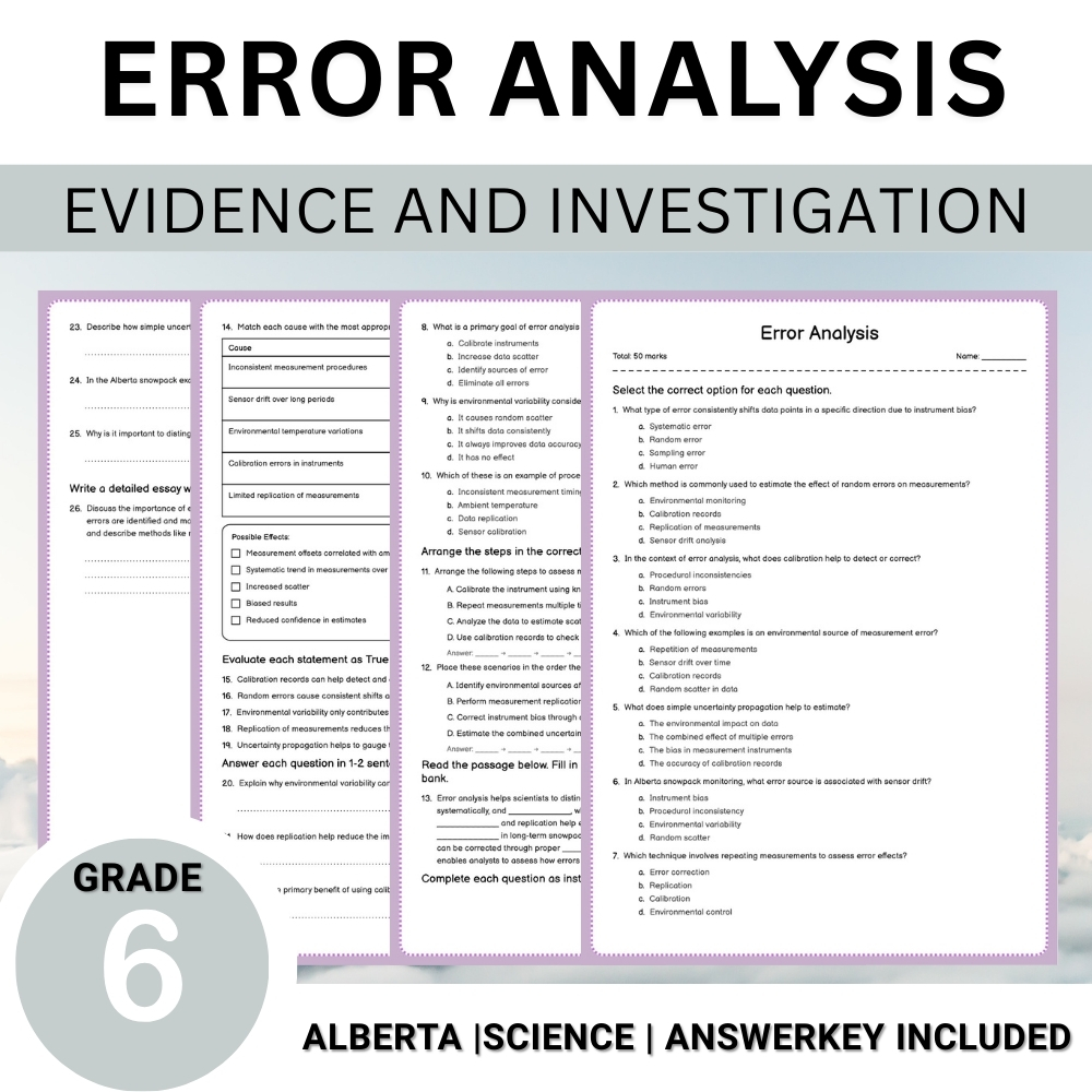 Grade 6 Science Worksheet Bundle – Comprehensive Assessment & Practice Pack — included worksheet 55