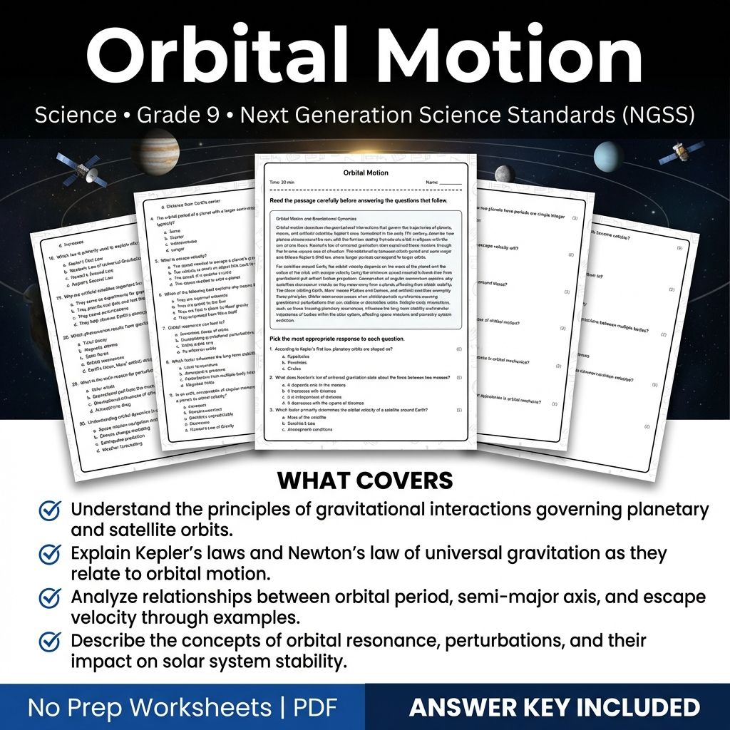 Grade 9 Science Worksheet Bundle | Physics, Biology, Earth & Energy Topics — included worksheet 53