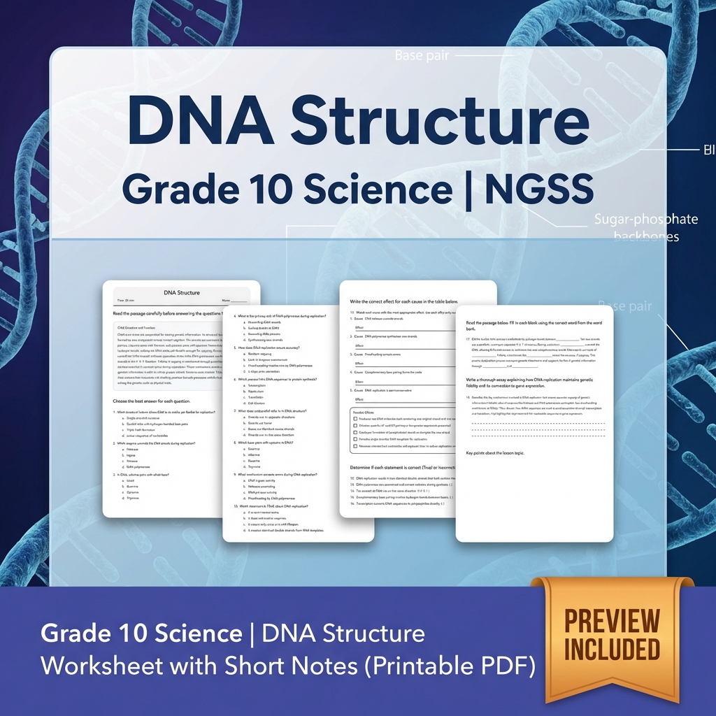 Grade 10 Science | Heredity, Inheritance & Traits NGSS Unit Bundle (worksheets) — included worksheet 2