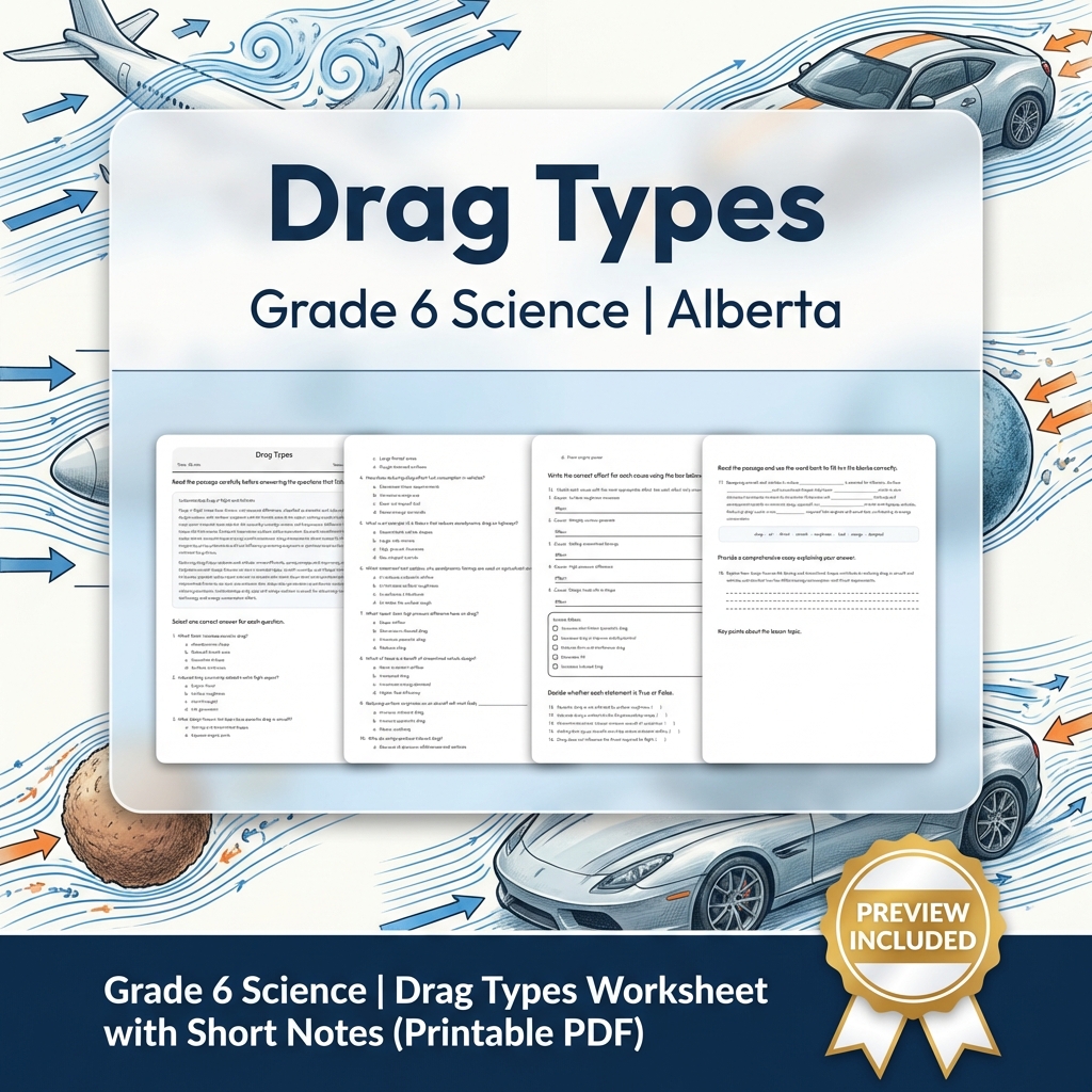 Grade 6 Science Alberta | 60-Worksheet Comprehensive Science Bundle  — included worksheet 57