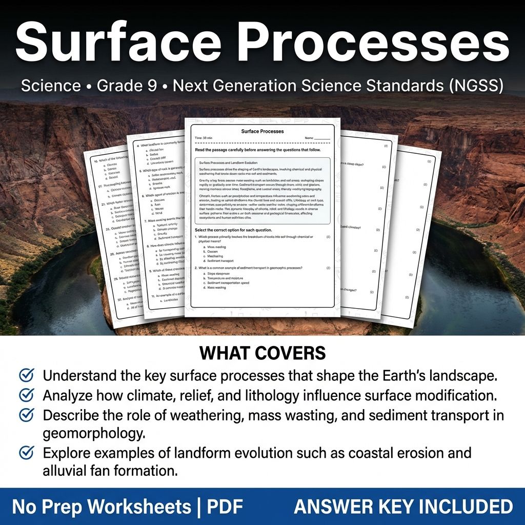 Grade 9 Science Worksheet Bundle | Physics, Biology, Earth & Energy Topics — included worksheet 55