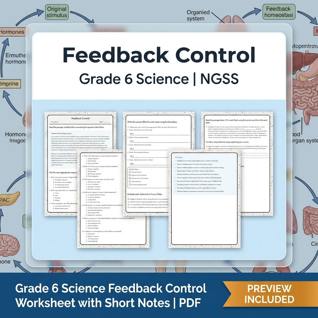 Grade 6 Science NGSS From Molecules to Organisms: Structures & Processes — included worksheet 8