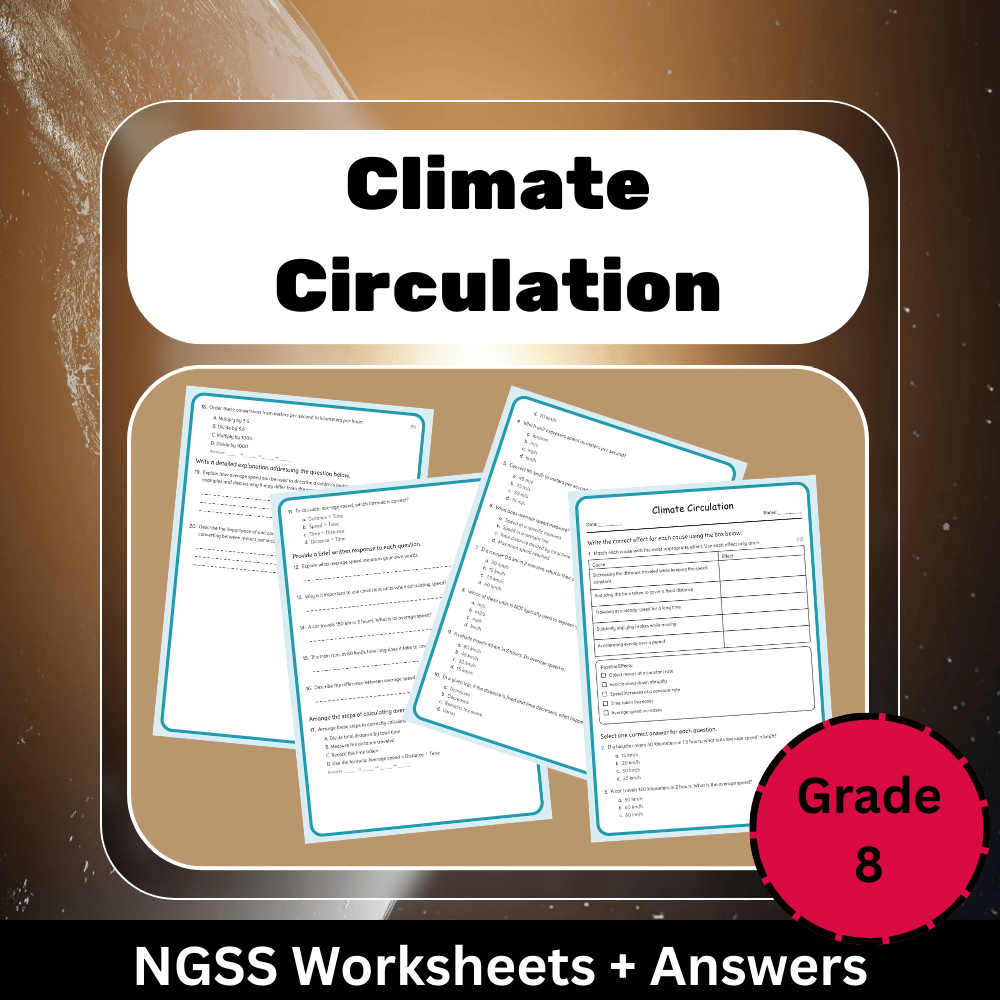 Grade 8 Science Unit | Weather, Water Cycle & Climate Circulation Worksheets — included worksheet 5