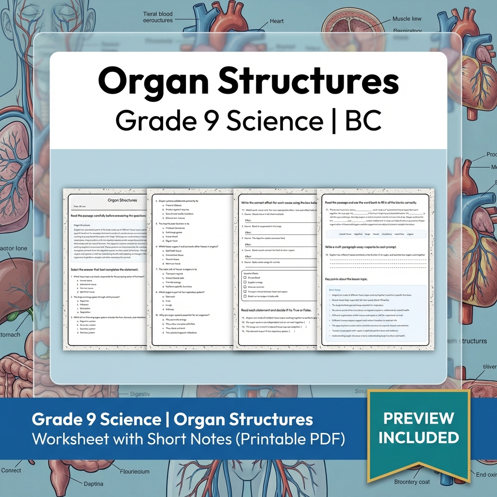 Grade 9 Science Full Year Bundle | BC Framework Students Practice — included worksheet 51