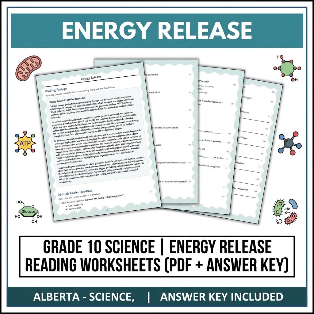 Grade 10 Science | Cell Systems, Energy, & Homeostasis (Standards-Aligned) — included worksheet 14