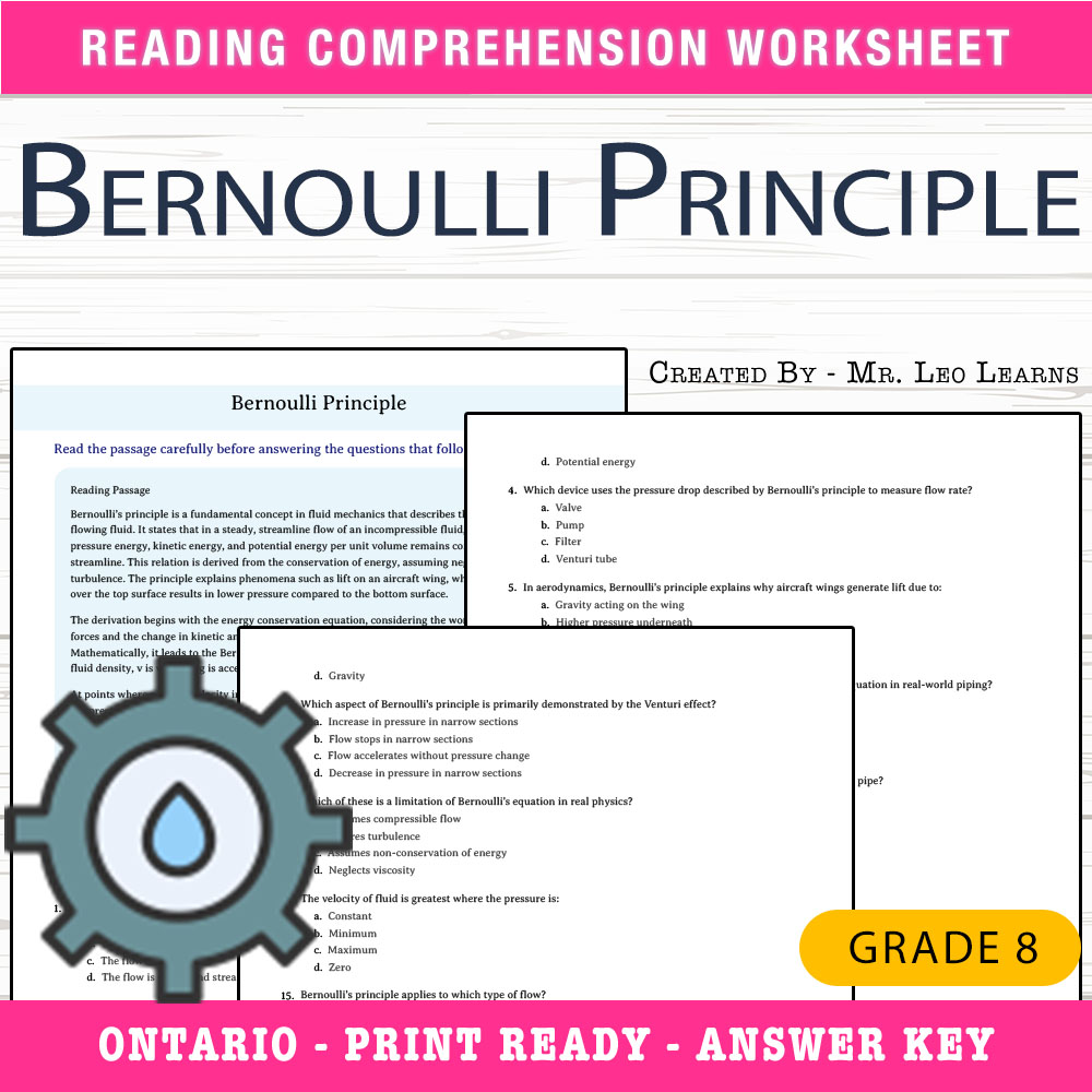 Grade 8 Science Worksheet Bundle – Forces, Energy, Cells & Water Systems — included worksheet 56