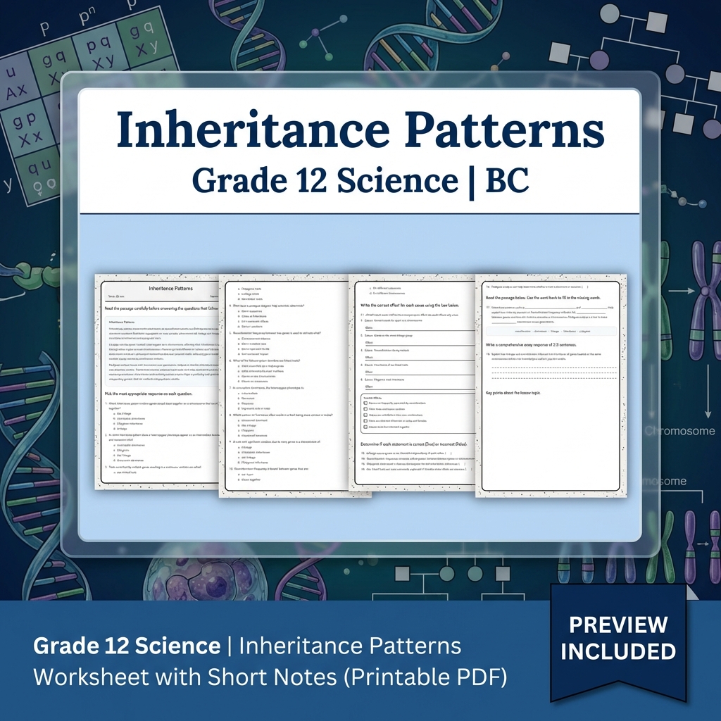 Grade 12 Science Full Year Bundle | Thermochemistry, Earth Systems, Genetics — included worksheet 54