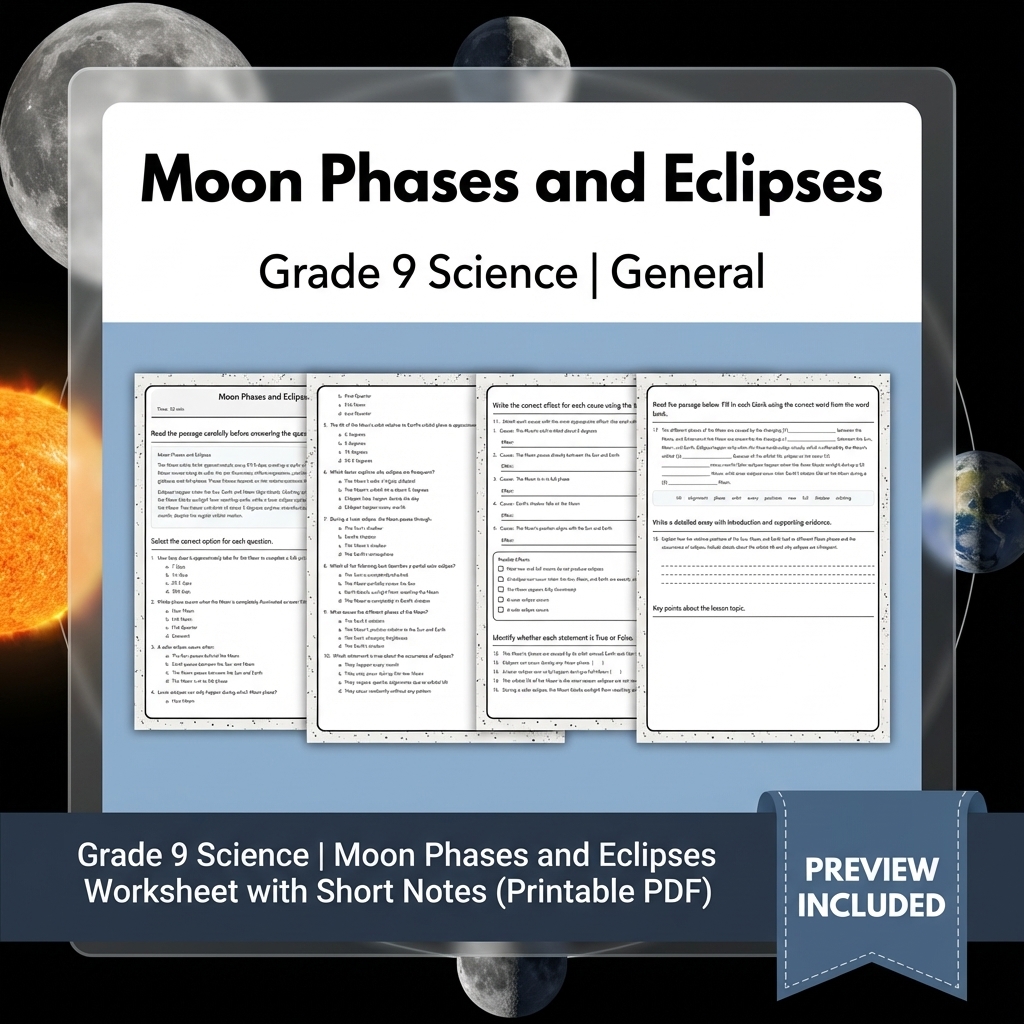 Grade 9 Science Data & Model Reasoning Full-Year Bundle: General Framework — included worksheet 37