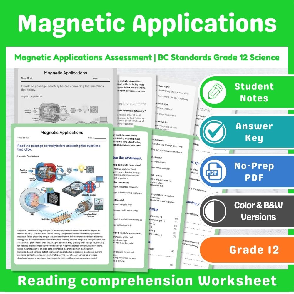 Grade 12 Science Wave & Quantum Assessment Mini Bundle – BC Standards — included worksheet 14