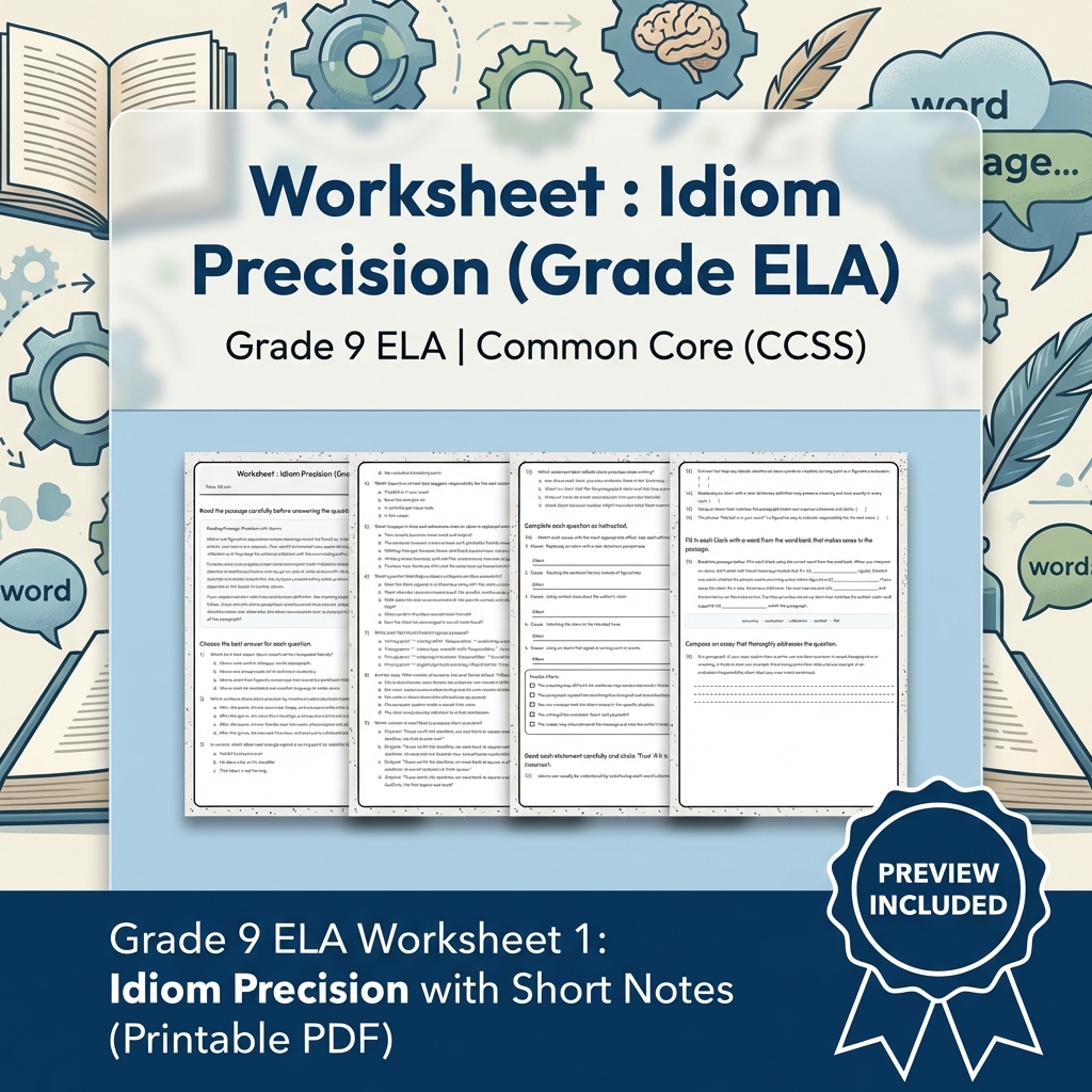 Grade 9 ELA Text Evidence, Argument, and Language Full-Year Bundle CCSS — included worksheet 37