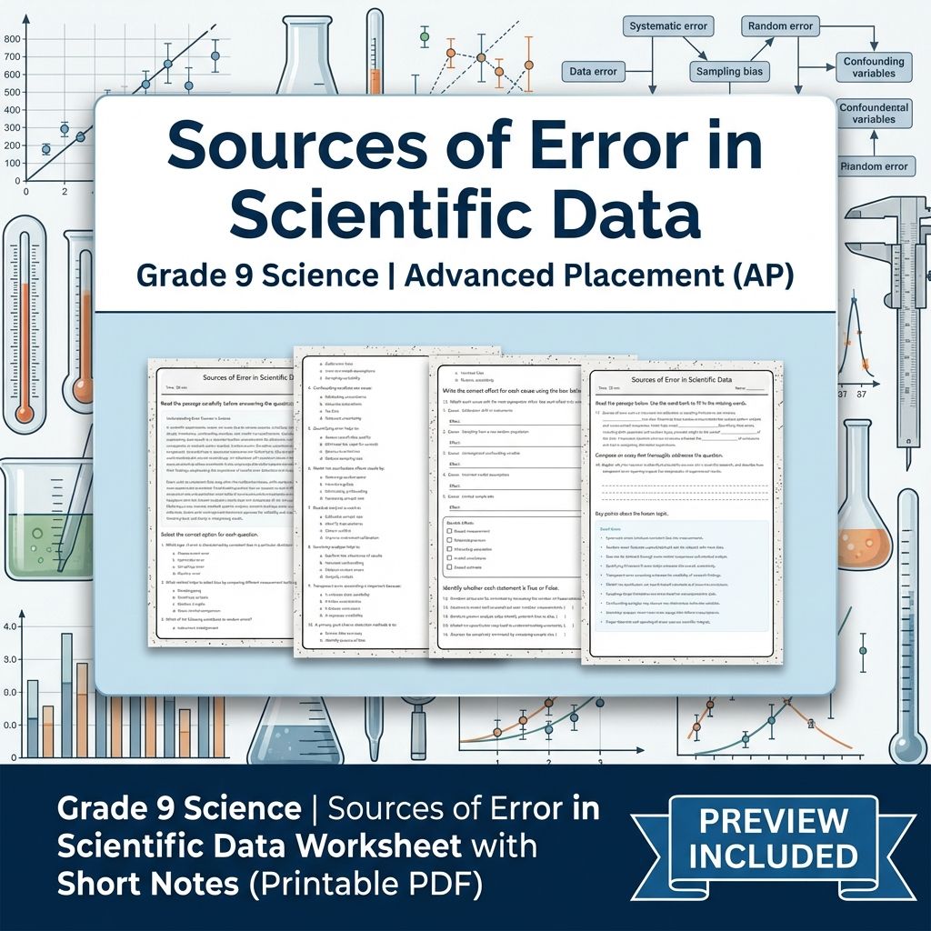 Grade 9 Science | Critical Thinking & Data Analysis Unit Bundle (Worksheets) — included worksheet 13