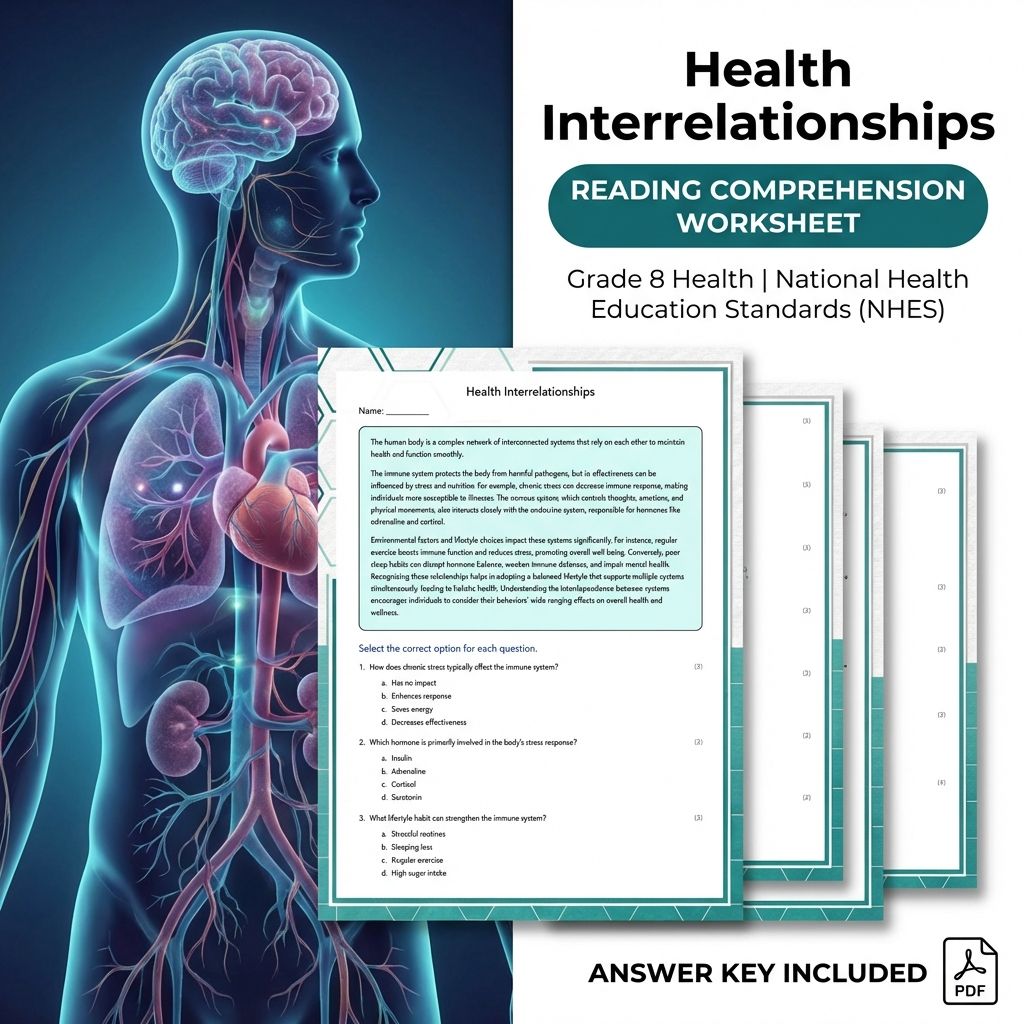 Grade 8 Health Worksheet Bundle – Body Systems, Wellness & Communication Strategies — included worksheet 29