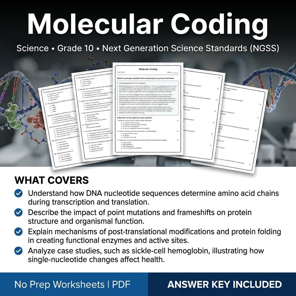 Grade 10 Science Worksheets Bundle | Environmental, Physics & Biology Topics — included worksheet 60