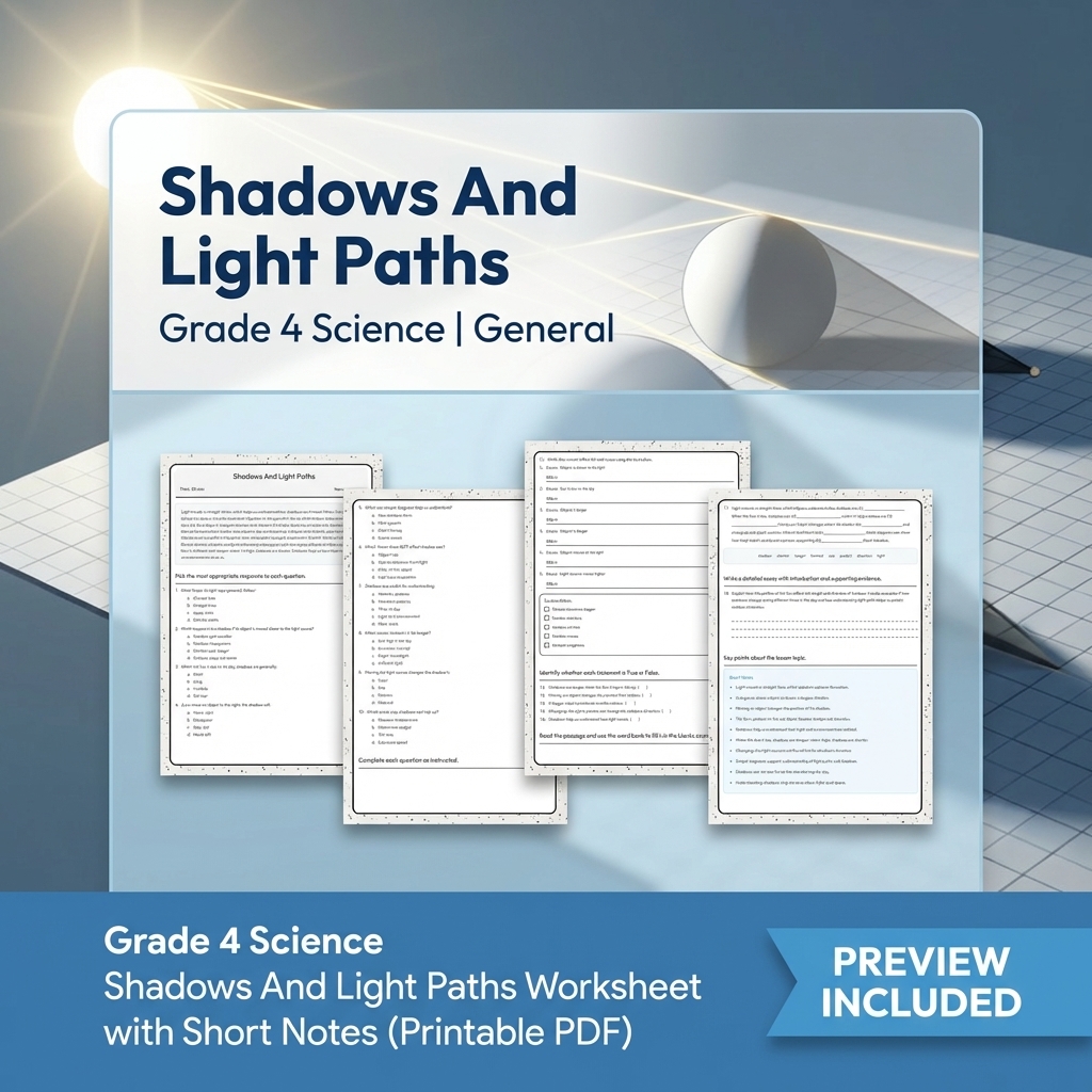Grade 4 Science Lesson Group: Engaging Worksheets for Key Concepts — included worksheet 9